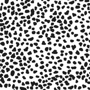 Medium Black Dots / Dalmatian / Spots on White / animal print