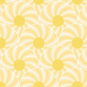 Spring sunrise art deco retro swirl by Pippa Shaw large 8 wallpaper scale