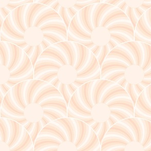 Apricot sunrise art deco retro swirl by Pippa Shaw large 8 wallpaper scale