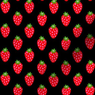 Sketchy strawberry polka dot 