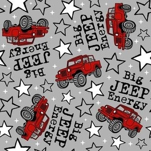 Large Scale Big Jeep Energy in Red and Grey