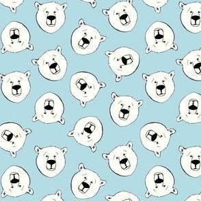 (small scale) Polar Bears - Tossed - light blue - LAD23