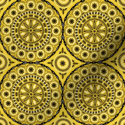 Intricate Circles (Black and Yellow/Gold)