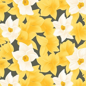 Blockprint Daffodils II
