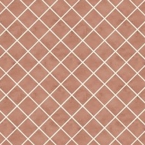 Textured plastered background with diagonal stripes in muted terracotta orange
