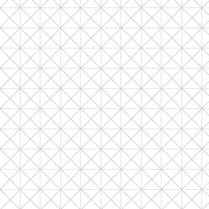 Geometric Plaid Grey and White / Small
