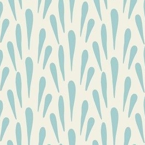 Simple Art Deco Pattern in  Creamy Ivory and Aqua Blue