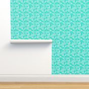snowflake in mint and green