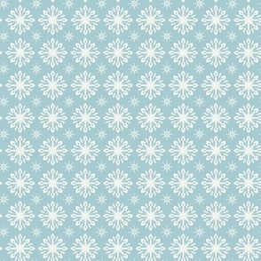 White Snowflakes on a Muted Blue Background Small Background