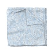 Tropical Palm Fronds - Large - Light Blue and white - Coastal leaves Beach Nautical tree island Jungle plant leaf Nature summer Florida fern Neutral Pale serene spa wallpaper