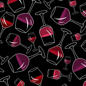 Red Wine in Wine Glasses (large scale) 