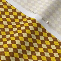 Custom 1 in 10 classic argyle plaid in yellow and brown
