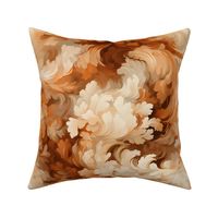 Copper & Ivory Flowing Abstract - large