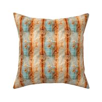 Bronze & Blue Floral - small
