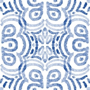 geometrical batik blue normal scale