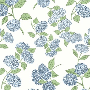 hydrangea floral blooms // chambray blue