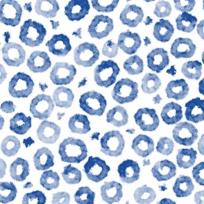 handpainted loops blue wallpaper scale