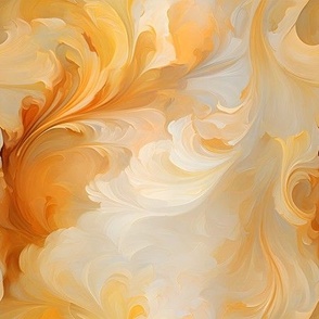 Gold, Yellow & White Flowing Paint - medium