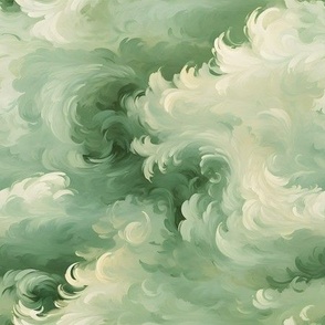 Green Ombre Abstract - medium