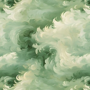 Green Ombre Abstract - large