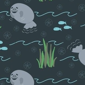 Manatees and Sand Dollars in Pantones: Small