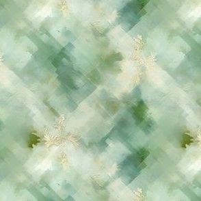 Green & Ivory Abstract Paint - small