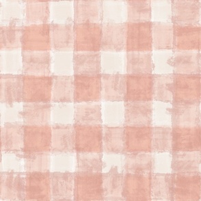Painted Gingham Plaid - Pink 