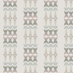 French farmhouse geometric vertical stripe turquoise tan background green brown large scale