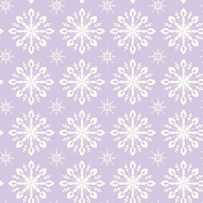 White Snowflakes on a Purple Background