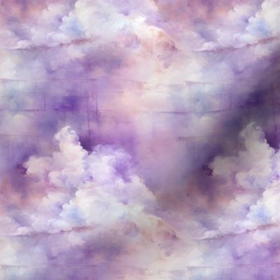 Purple & White Wispy Clouds - small