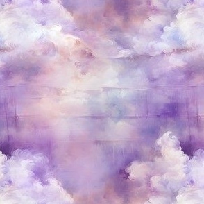 Purple & White Wispy Clouds - small