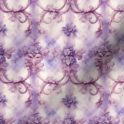 Purple & Ivory Floral Rococo - small