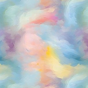 Pastel Rainbow Abstract Paint - small