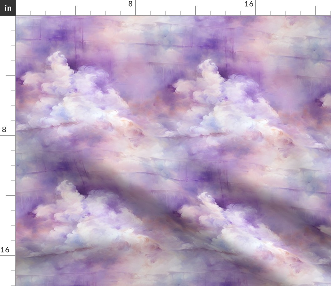 Purple & White Wispy Clouds - medium