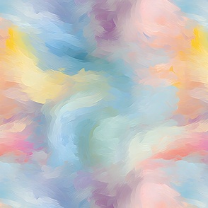 Pastel Rainbow Abstract Paint - large