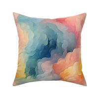 Muted Rainbow Abstract Paint - large