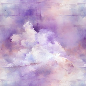 Purple & White Wispy Clouds - large