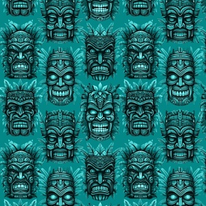 WICKED TIKI - VINTAGE TEAL, MEDIUM SCALE