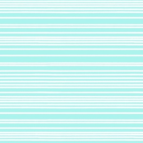 12x12 rough horizontal stripes randomly spaced lines- white on light turquoise