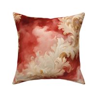 Red, Ivory & Gold Leaves - large