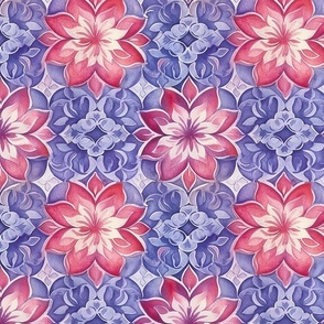 Magenta Bloom: Illusory Tessellations in Watercolor (27)