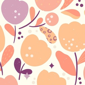 Large Scale // Tulips // Peach Lavender // Floral