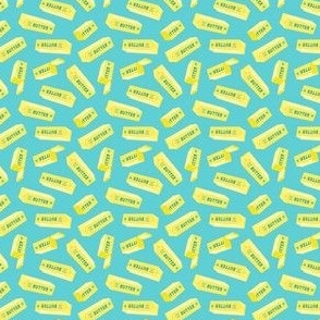 (extra small scale) Butter - butter sticks on bright blue - LAD21