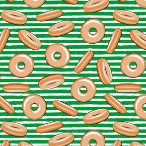 (small scale) Glazed donuts - green stripes - LAD23