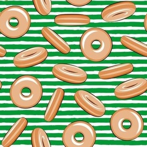 Glazed donuts - green stripes - LAD23