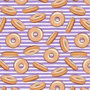 (small scale) Glazed donuts - purple stripes - LAD23