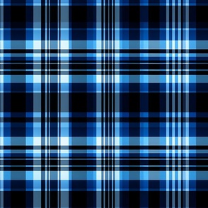 Blue Plaid Fabric, Wallpaper and Home Decor