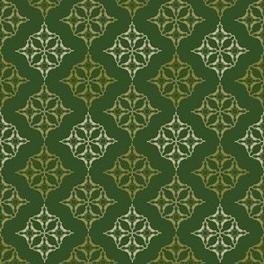 Ornaments, in shades of green