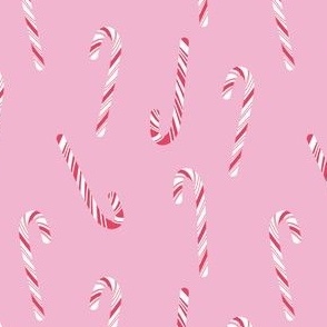 Boho Candy Canes on Pink Background