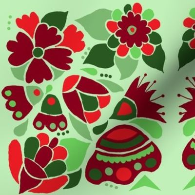 Multi Floral Christmas